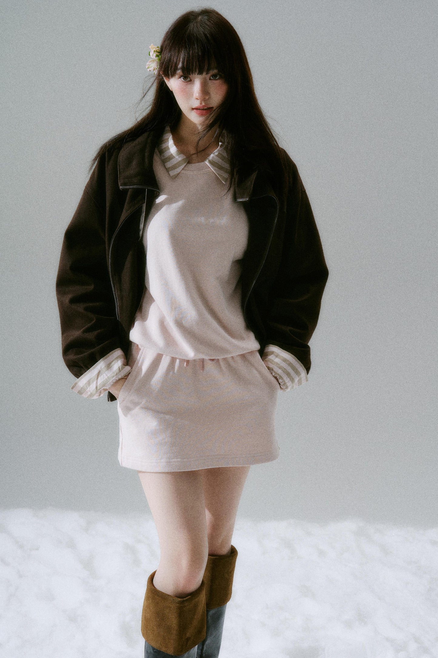 Loose Sweatshirt + Skirt