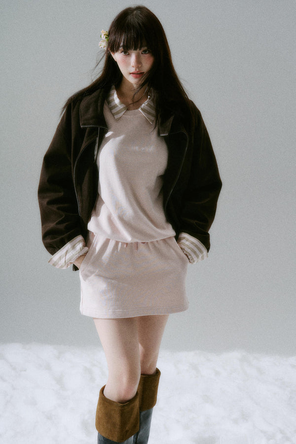 Loose Sweatshirt + Skirt