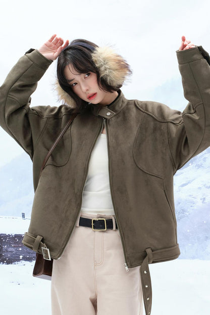 Gravity Suede Stand Collar Jacket