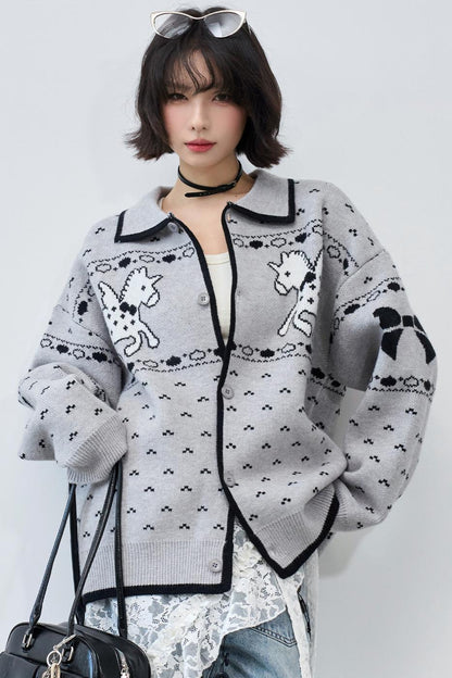 Gravity Knit Cardigan Sweater