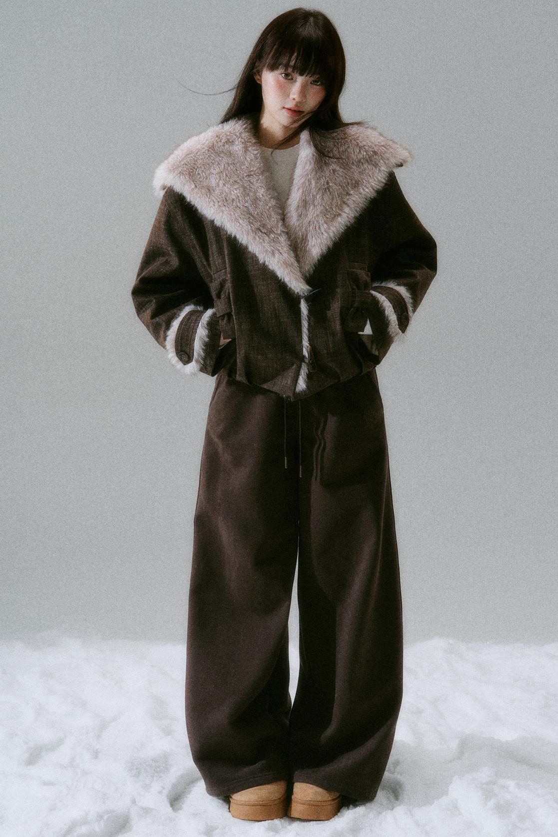 Big Fur Collar Mode Jacket