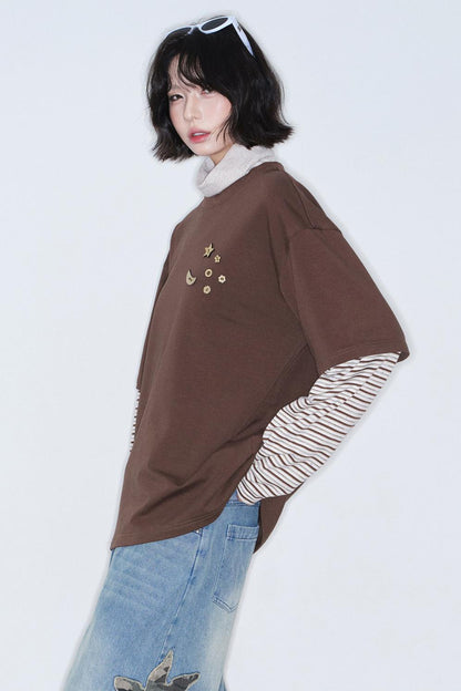 Gravity Patchwork Color-Blocked Top