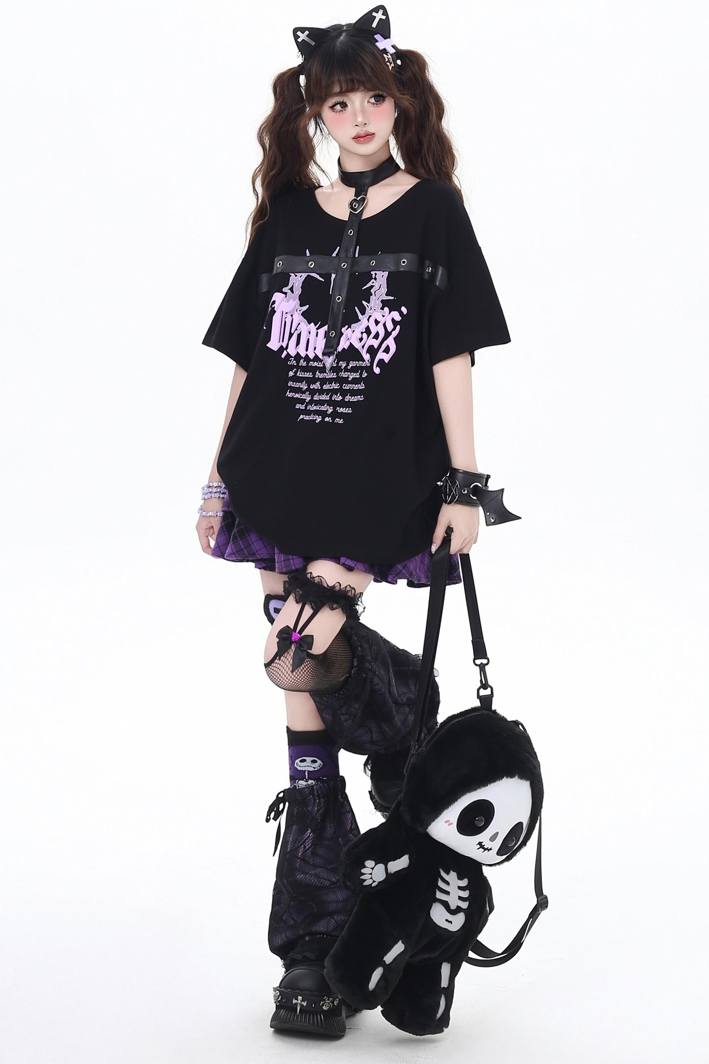 Summer Leather Button T-Shirt