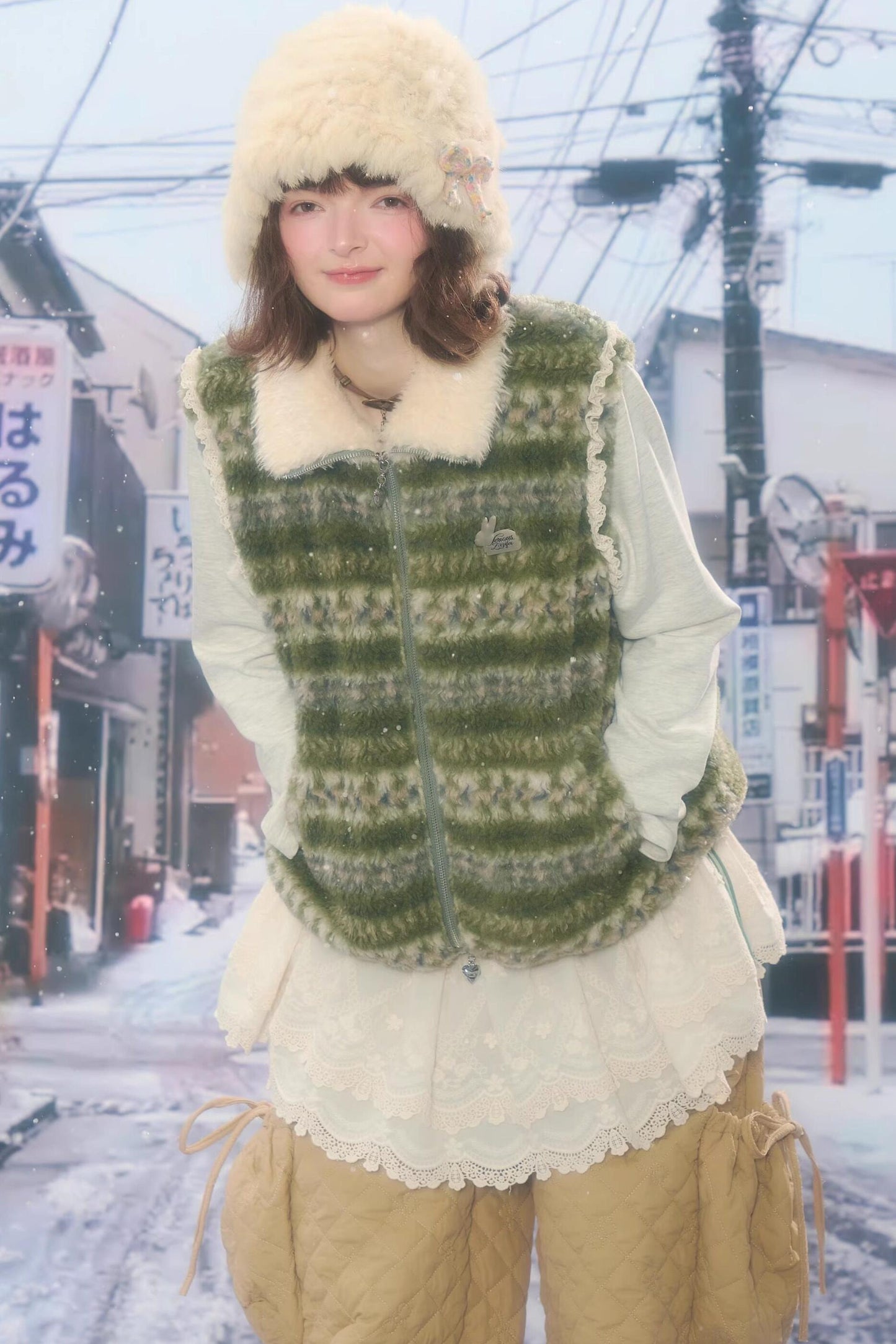 Retro Fair Isle Fleece Vest