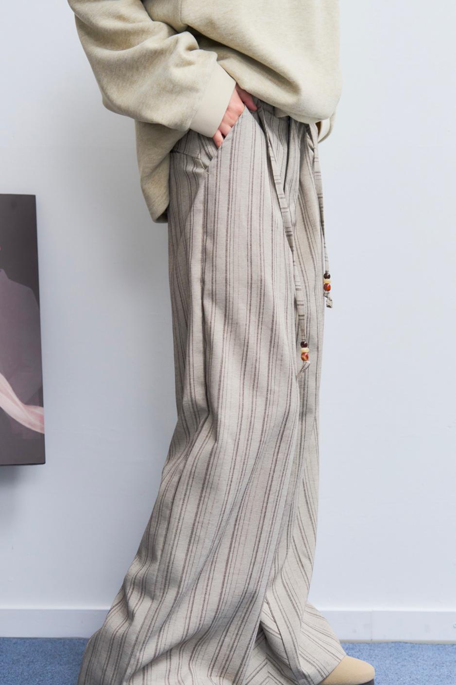 Retro Stripe Wide Pants
