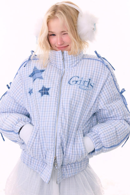 Check Star Down Jacket