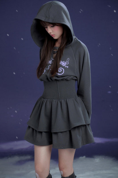 Casual Hooded Sweatdress