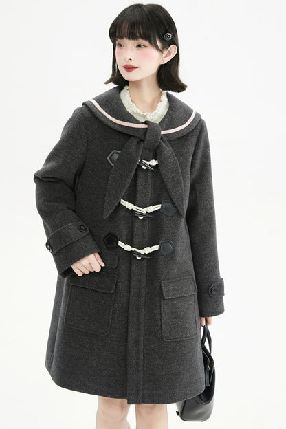 ストラクチャードウールブレンドコート