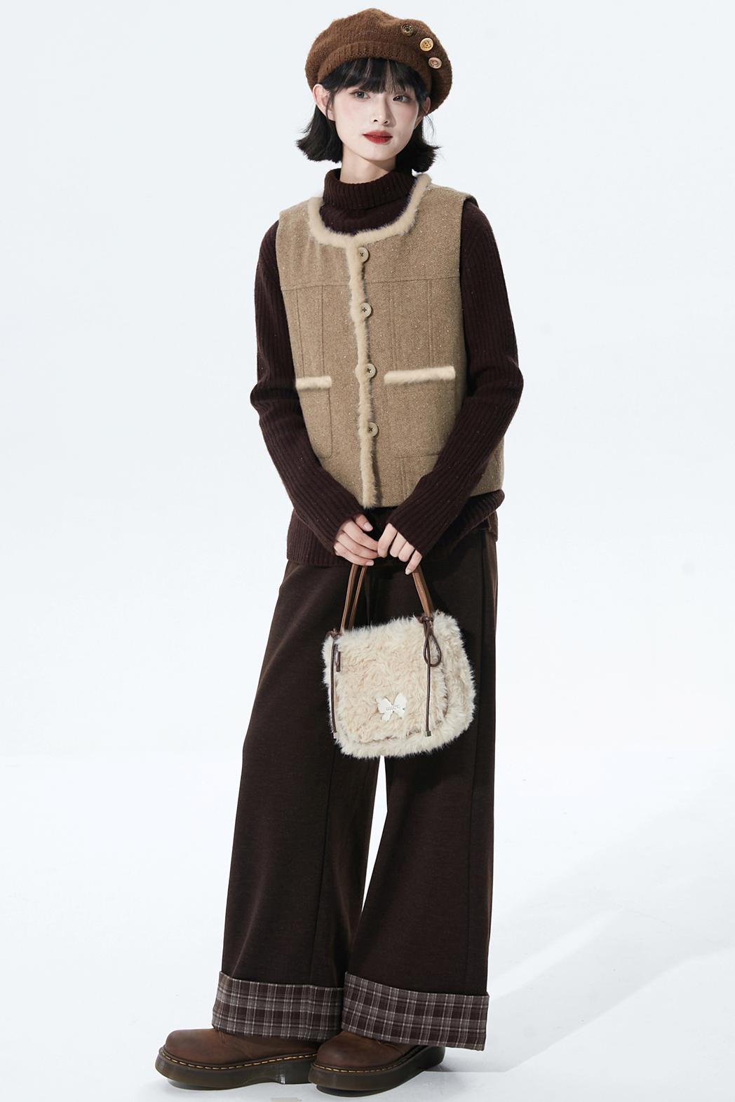 Oatmeal Speckled Woollen Vest