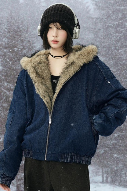 Sheepskin Hooded Jacket
