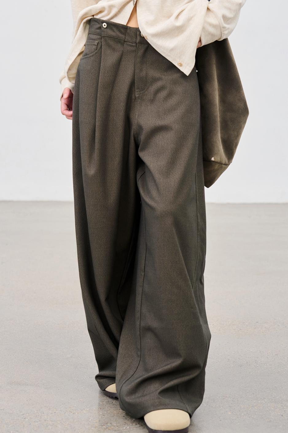 ソリッドドレーピーロングパンツ