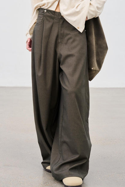 ソリッドドレーピーロングパンツ