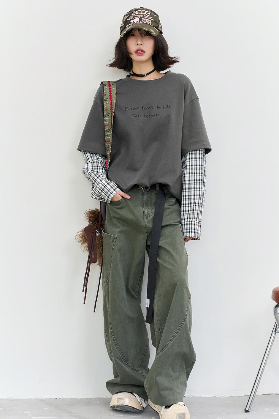 レトロモードストレートパンツ