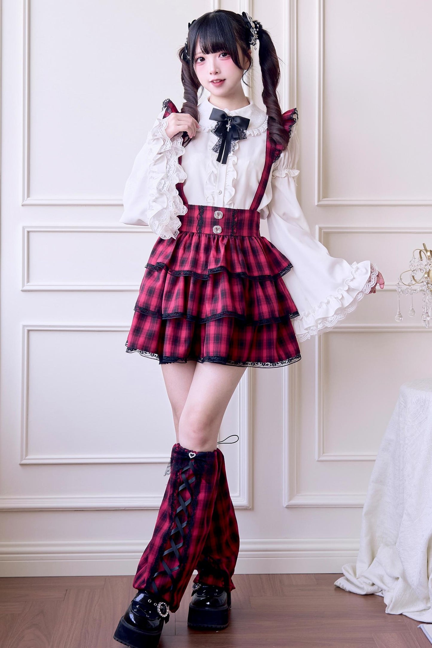 サブカル地雷ビブスカートセットアップ