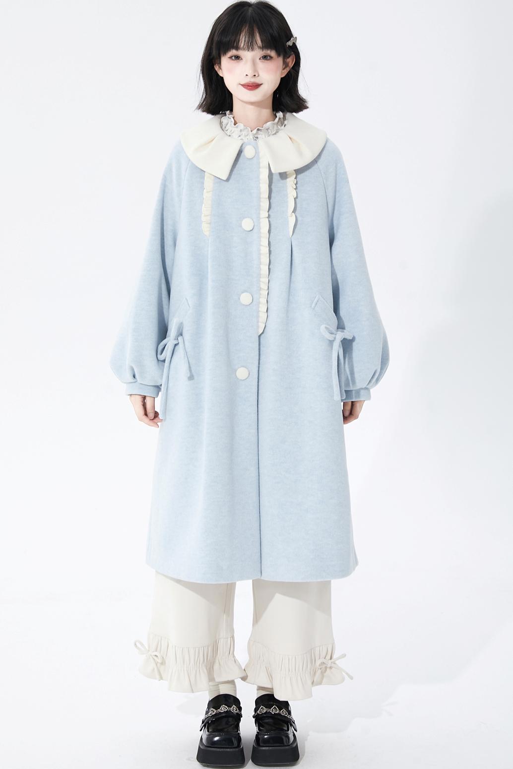 ロータスリーフカラ―ウールンコート