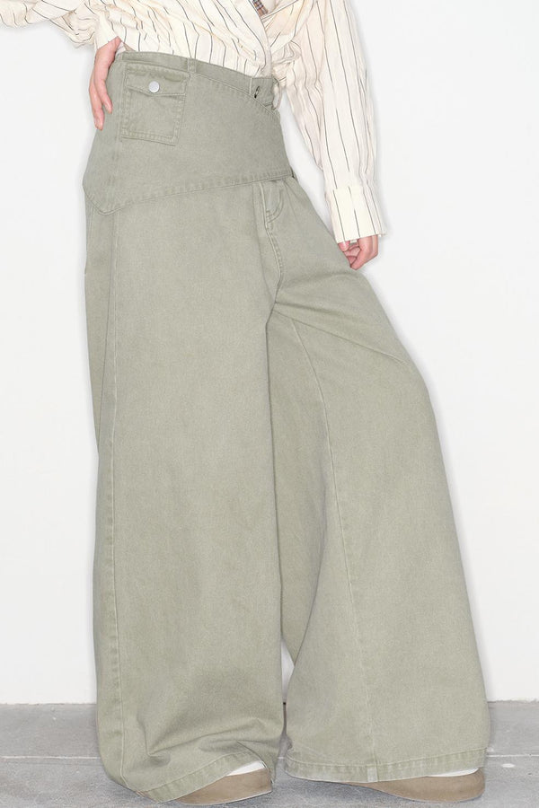 モードワイドデニムパンツ