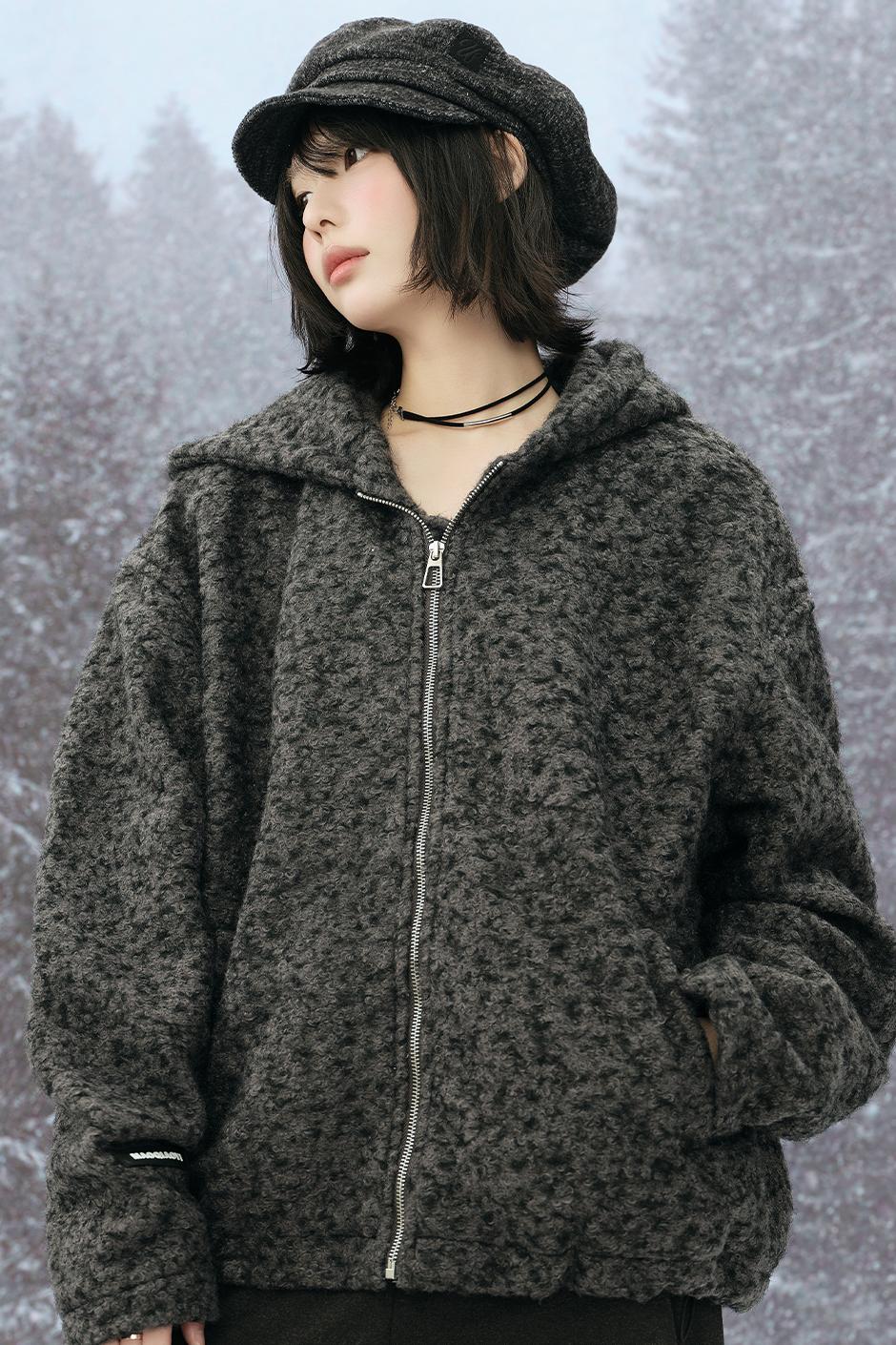 Hooded padded cotton jacket