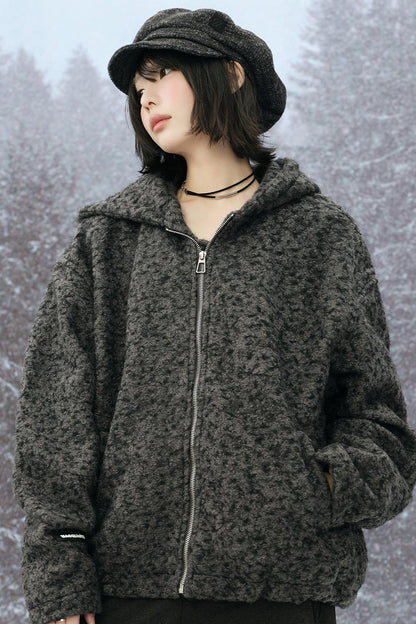 Hooded padded cotton jacket