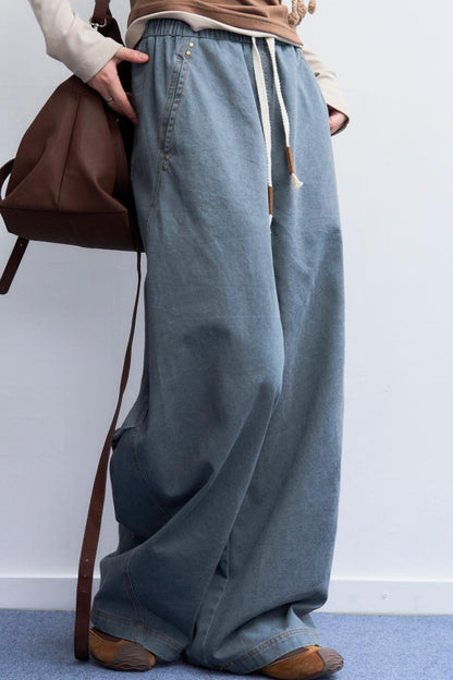 ルーズフィットスラックススタイルパンツ