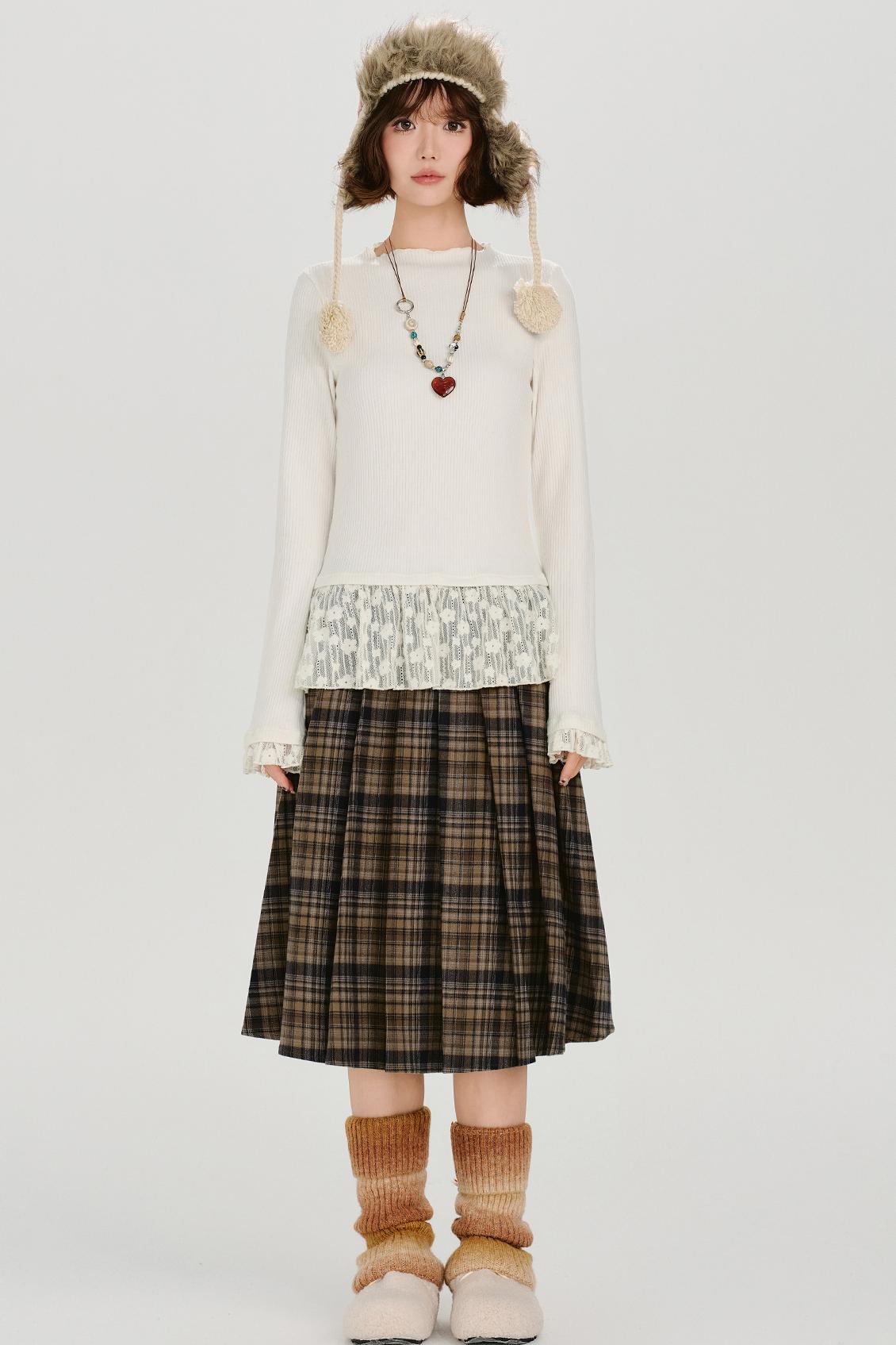 レトロレースレイヤートップ