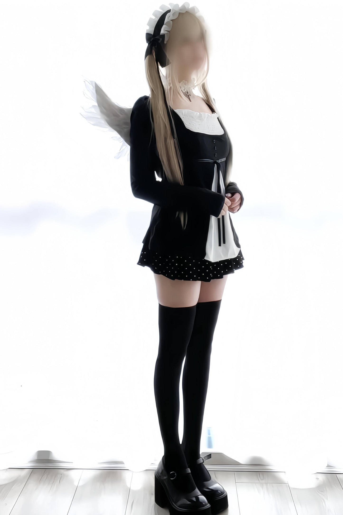 French Color Blocking A-Line Top + Skirt + Arm Sleeves