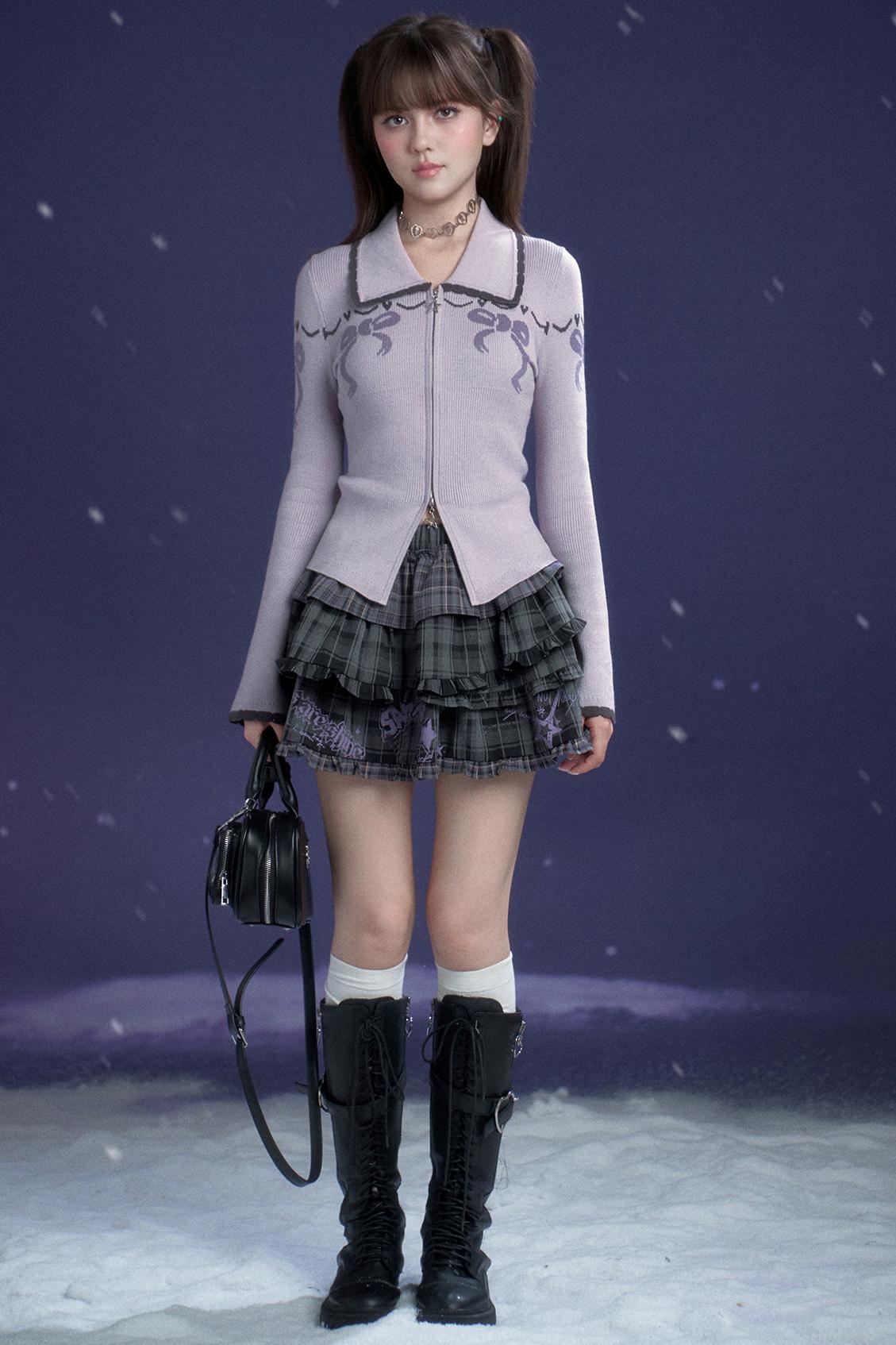 Sweet Ribbon Slim Cardigan