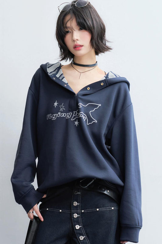 Hooded Pullover Casual Sweatshirt