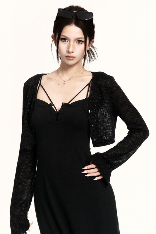 エクスキジットスパークリングニットカーディガン