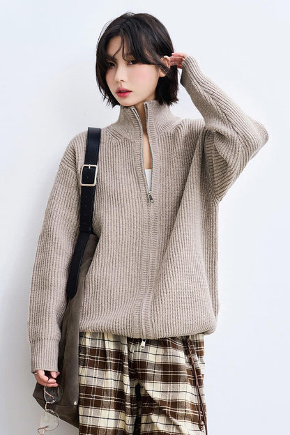 Geometric Pattern Knit Sweatshirt