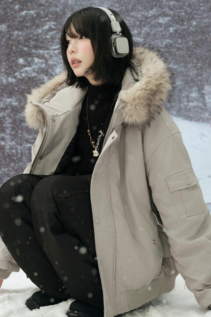 Fur Collar Hooded Winter Jacket