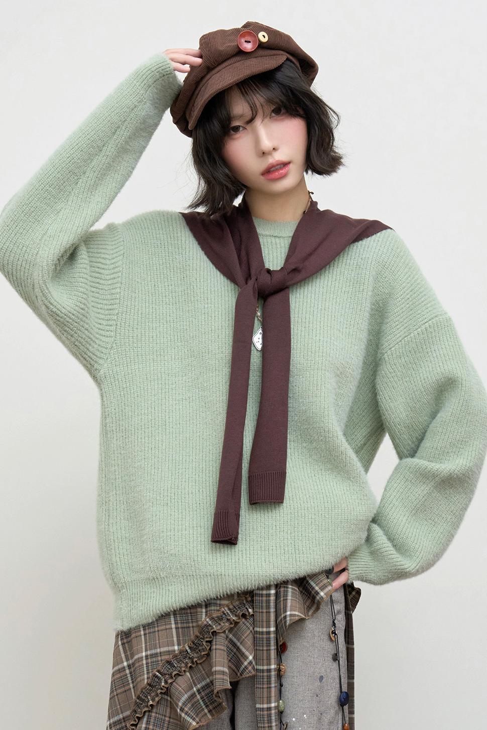 Gravity Color Block Shawl Collar Sweater