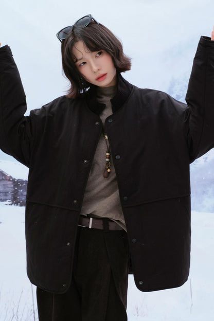 モードソリッドカラーダウンジャケット