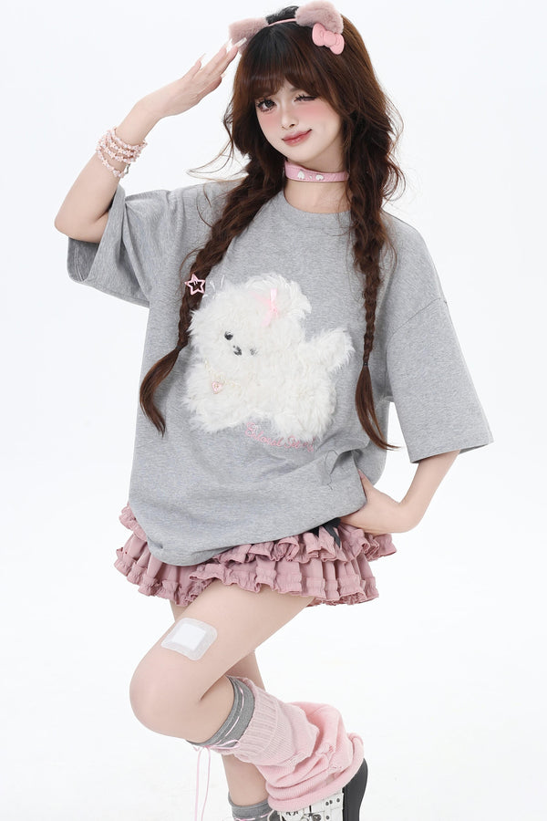 クレイジードッグアップリケTシャツ