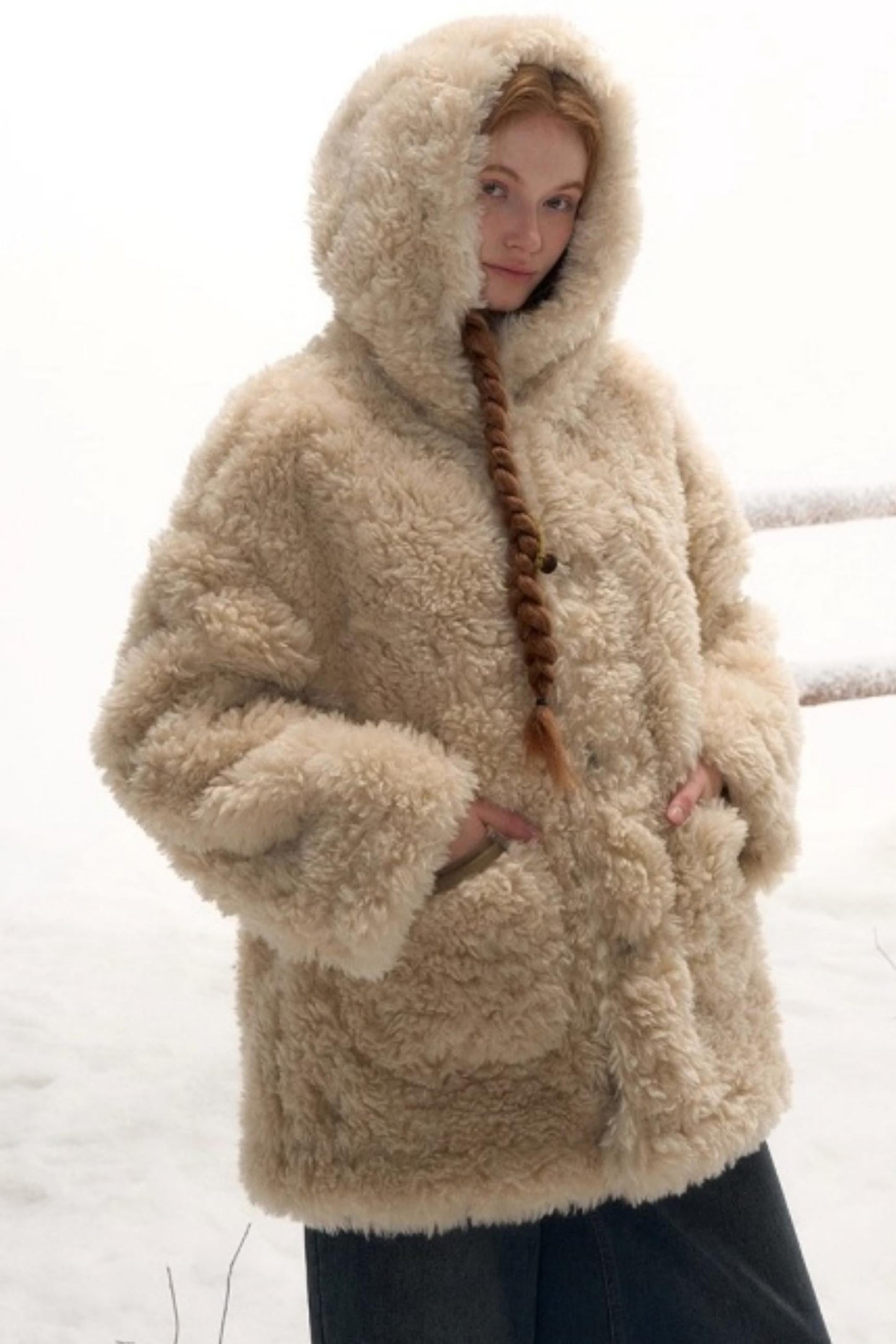 リバーシブルスエードファーコート