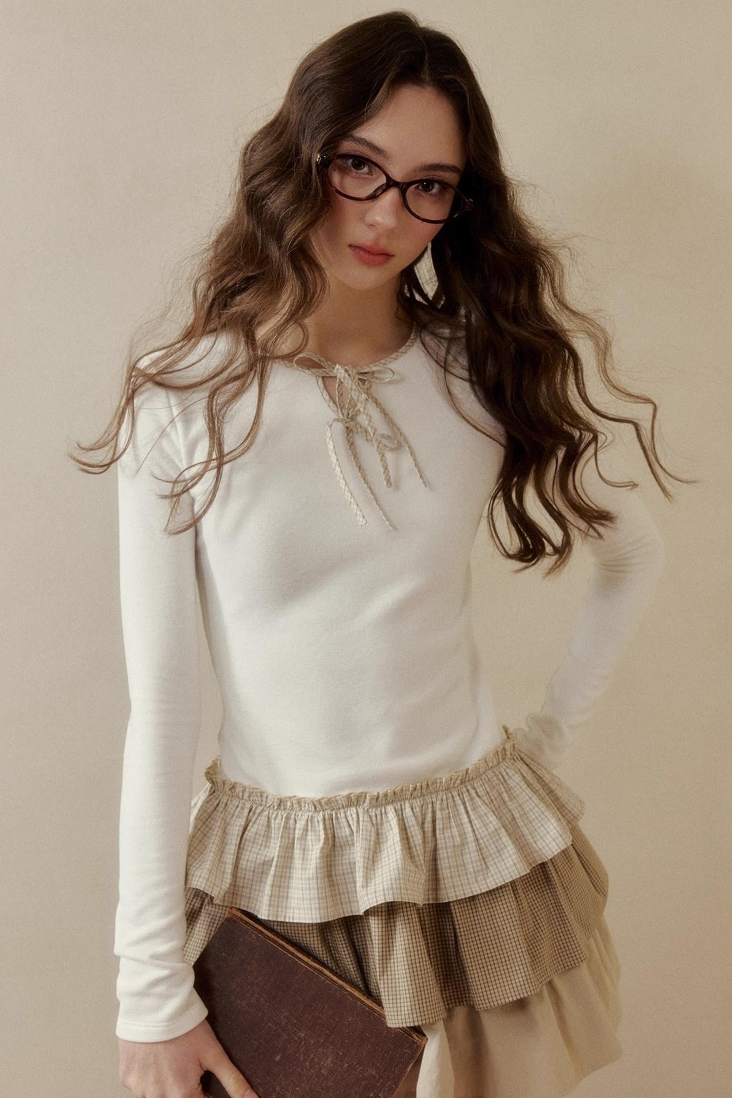 レトロチェックレイヤードドレス