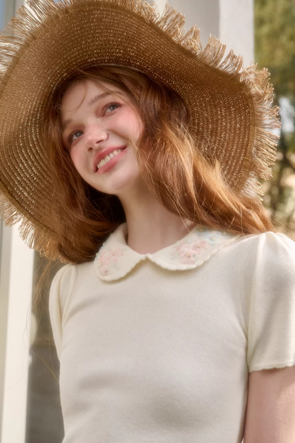 フローズンフラワーズタイトトップス