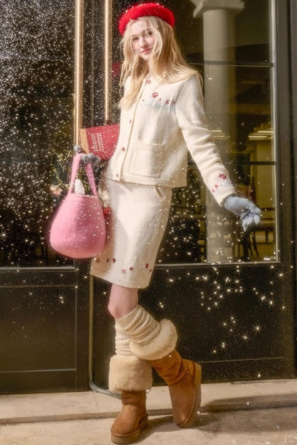 スイートベリーニットトップス+タイトスカート