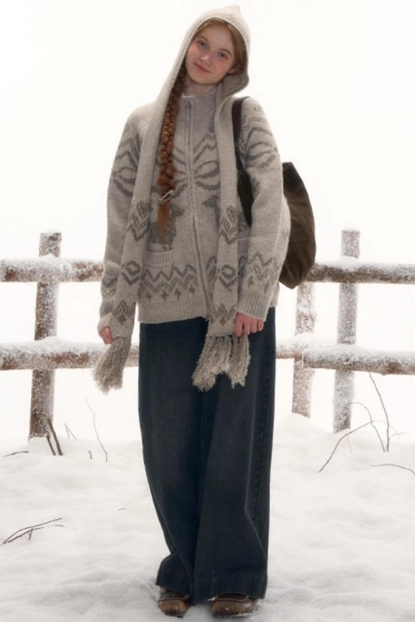 パピージップカーディガン+ハットスカーフ