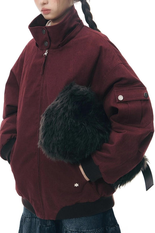 ダークレッドルーズジャケット