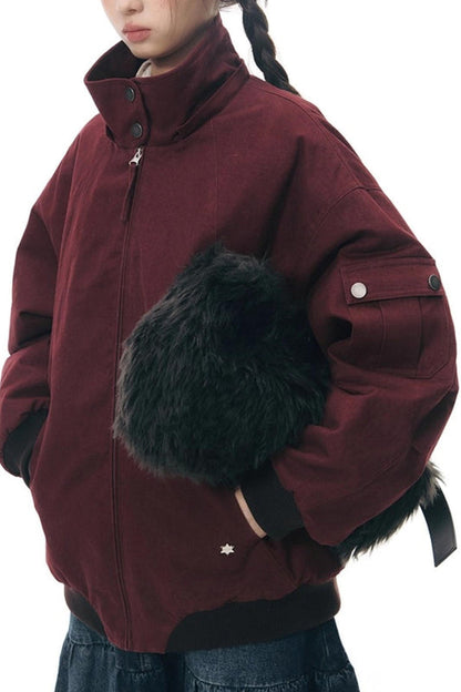 ダークレッドルーズジャケット