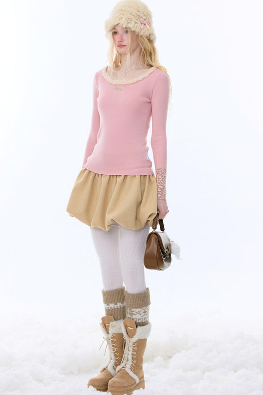 レオパードプリントニットセーター