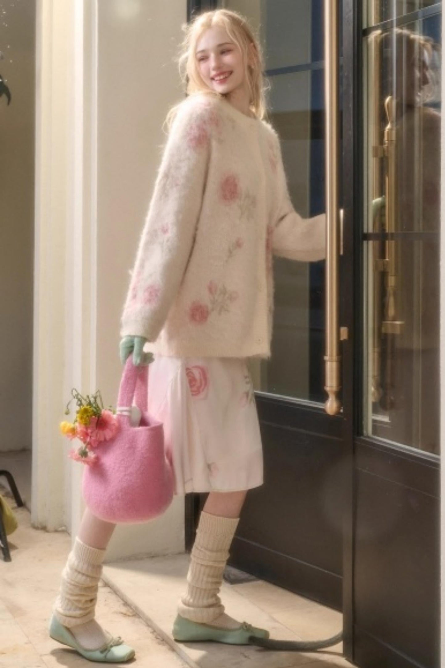 スイートレトロガーリーニットカーディガン