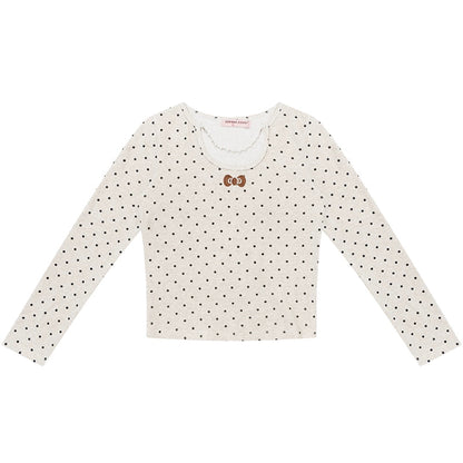 Polka Dot Chain Knit Top