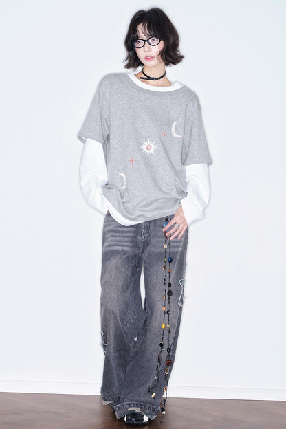 Gravity Patchwork Color Blocked Top