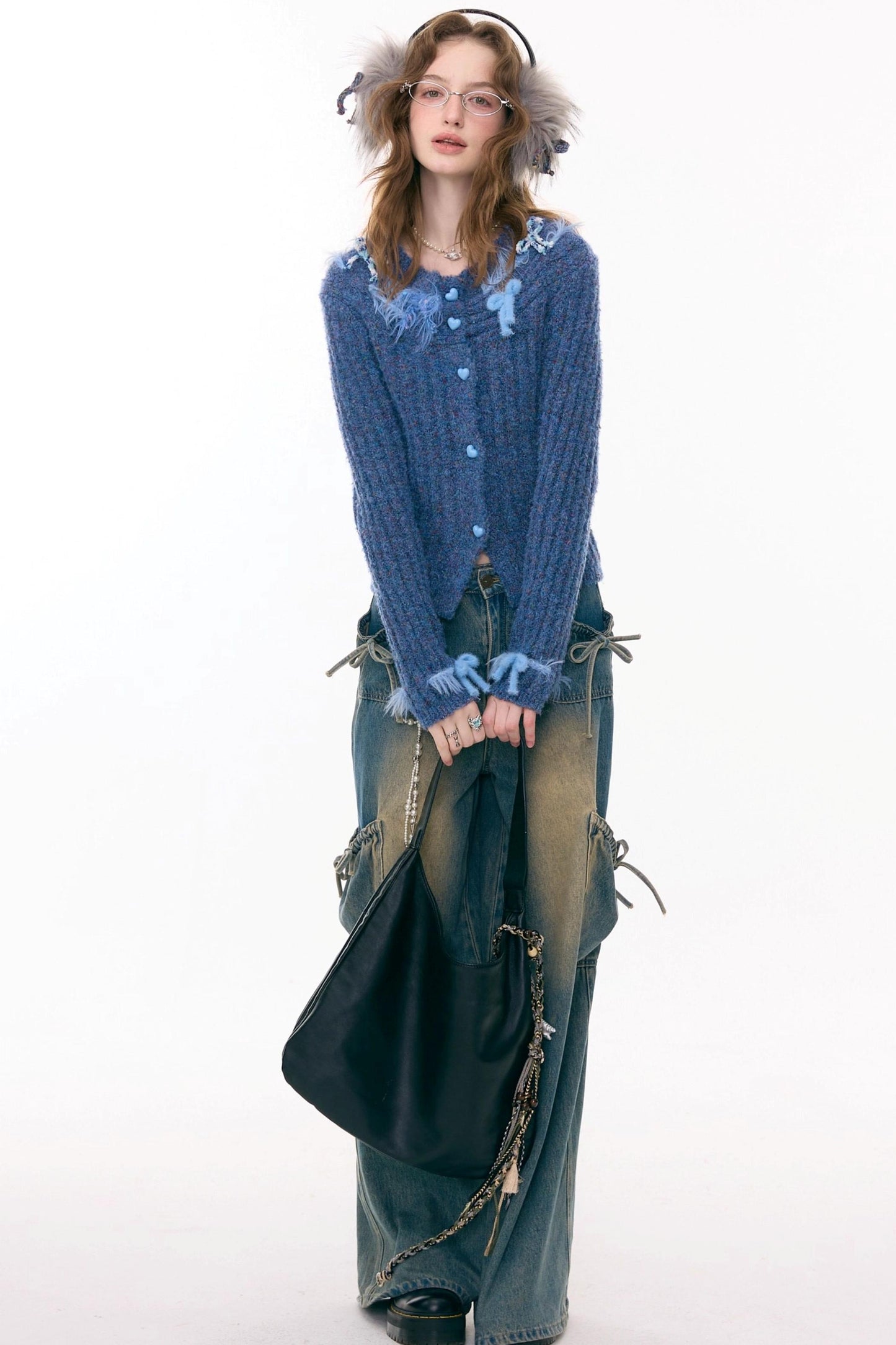 Mist Harbor Off-Shoulder Cardigan