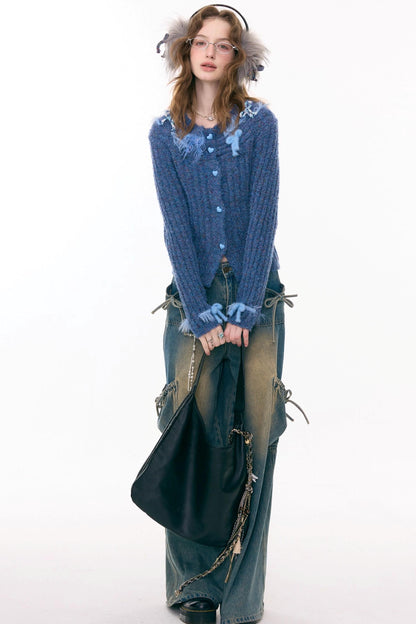 Mist Harbor Off-Shoulder Cardigan