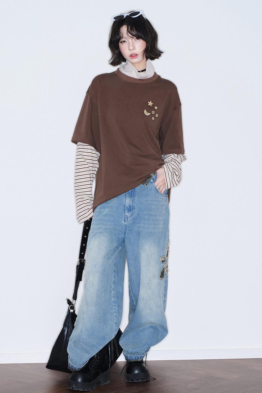 Gravity Patchwork Color-Blocked Top