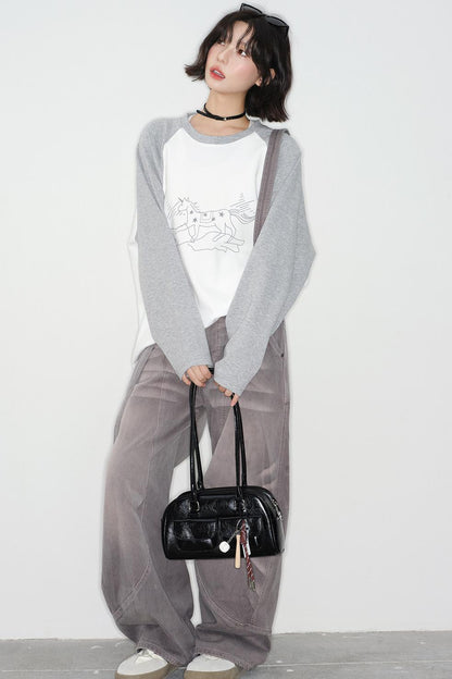 グラビティカラーブロックトップス