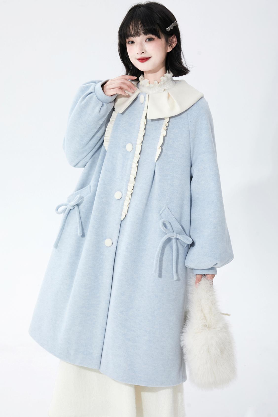 ロータスリーフカラ―ウールンコート