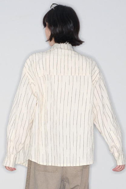 Gravity striped cotton blouse